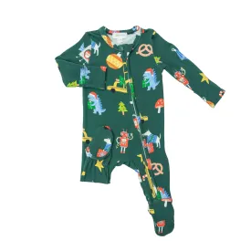 2 Way Zipper Footie | Merry and Bright Christmas Pajama | Angel Dear