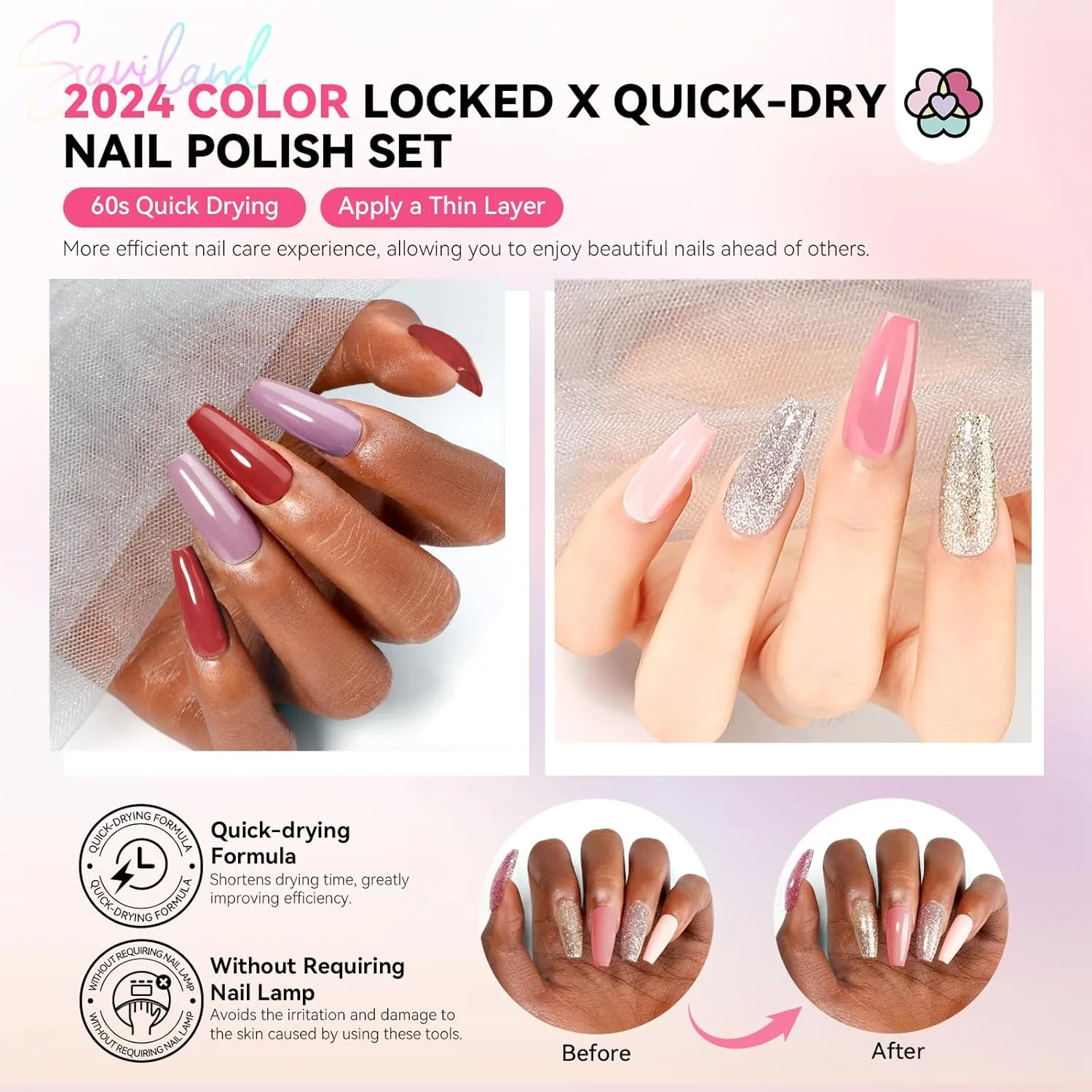 20 Colors Classic Nail Polish Set Starter