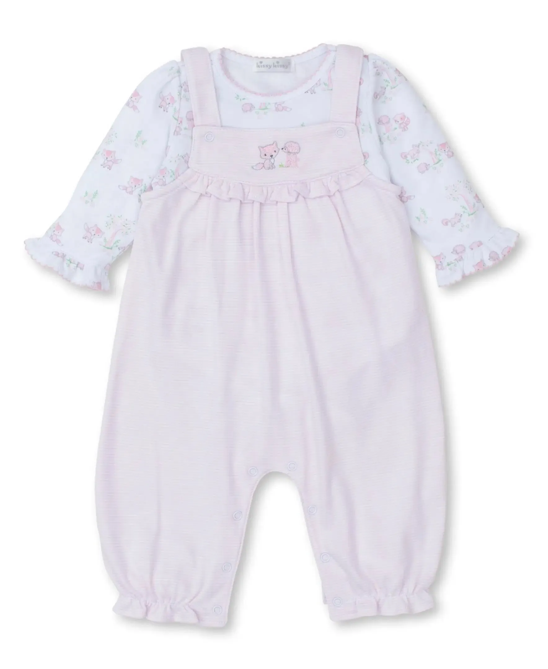 Baby Girls Dungaree Set - Forest Fun