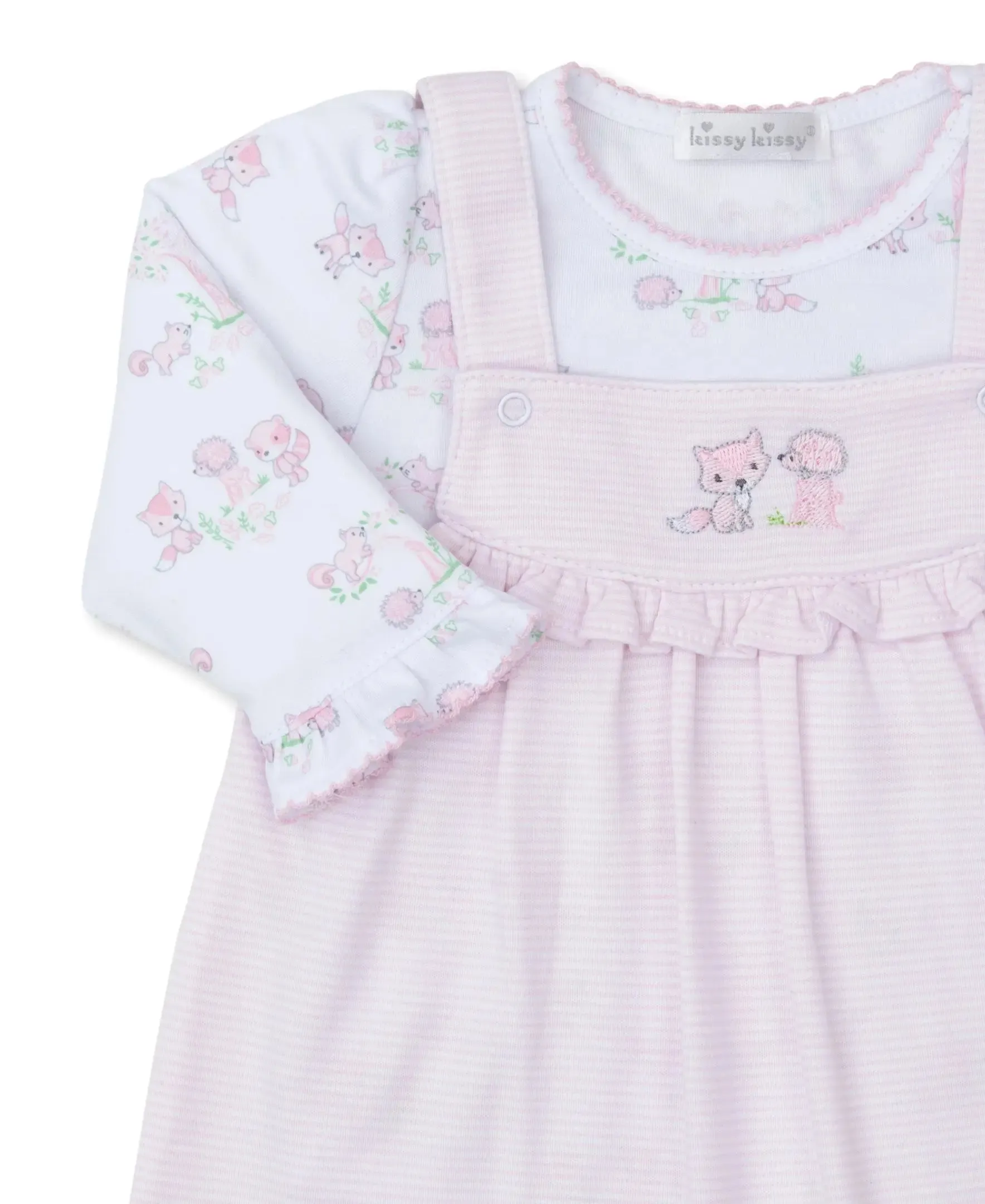 Baby Girls Dungaree Set - Forest Fun