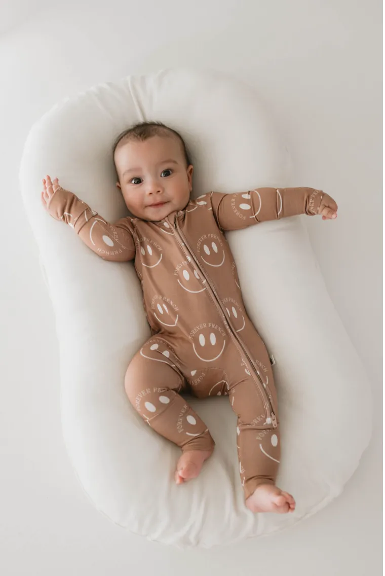 Bamboo Zip Pajamas | Desert Clay ff Smile | ff club