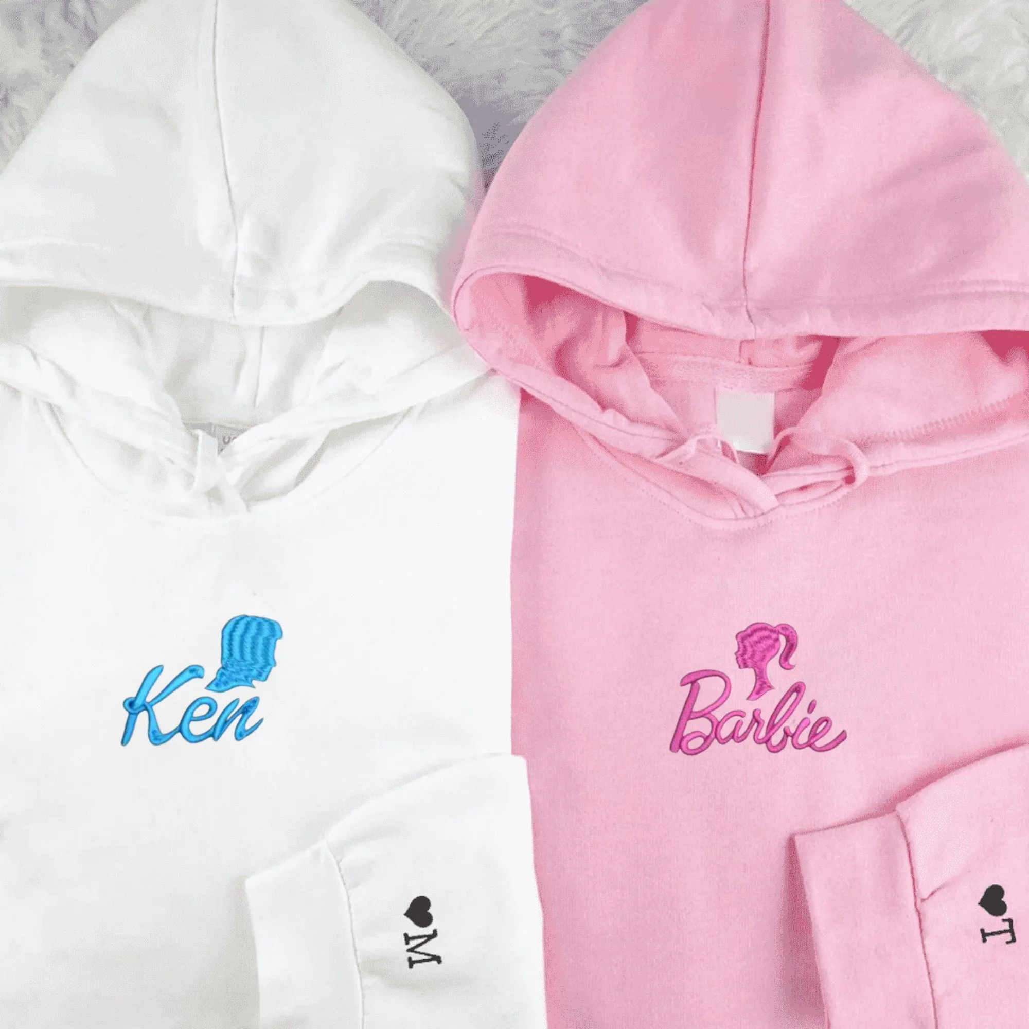 Barb and Ken Matching Hoodies – Custom Couple Hoodies for Fans