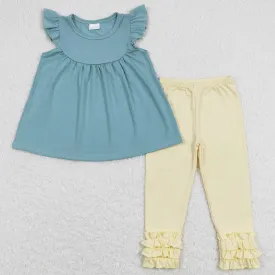 Boutique Baby Girls Clothes Tunic Top Icing Ruffle Legging Sets GSPO1321