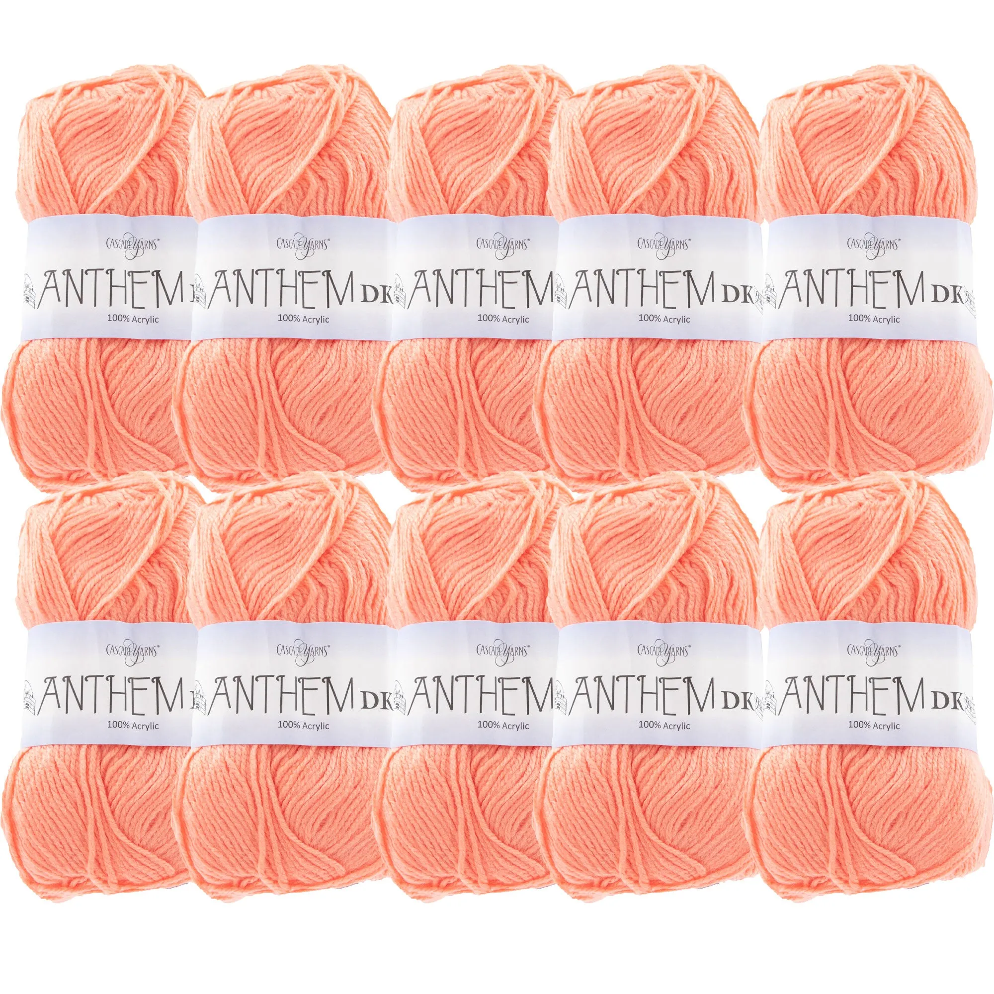 Cascade Yarns Anthem DK Yarn - 48 Peach Pink - 10-Pack