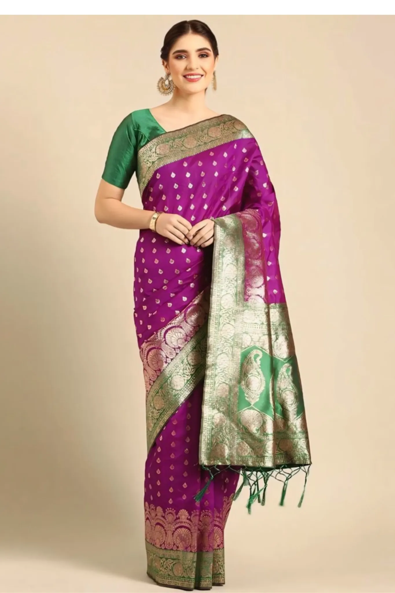 CLASSICAL LOOK SILK SAREE PICK FOR WEDDING & SOCIAL GATHERING