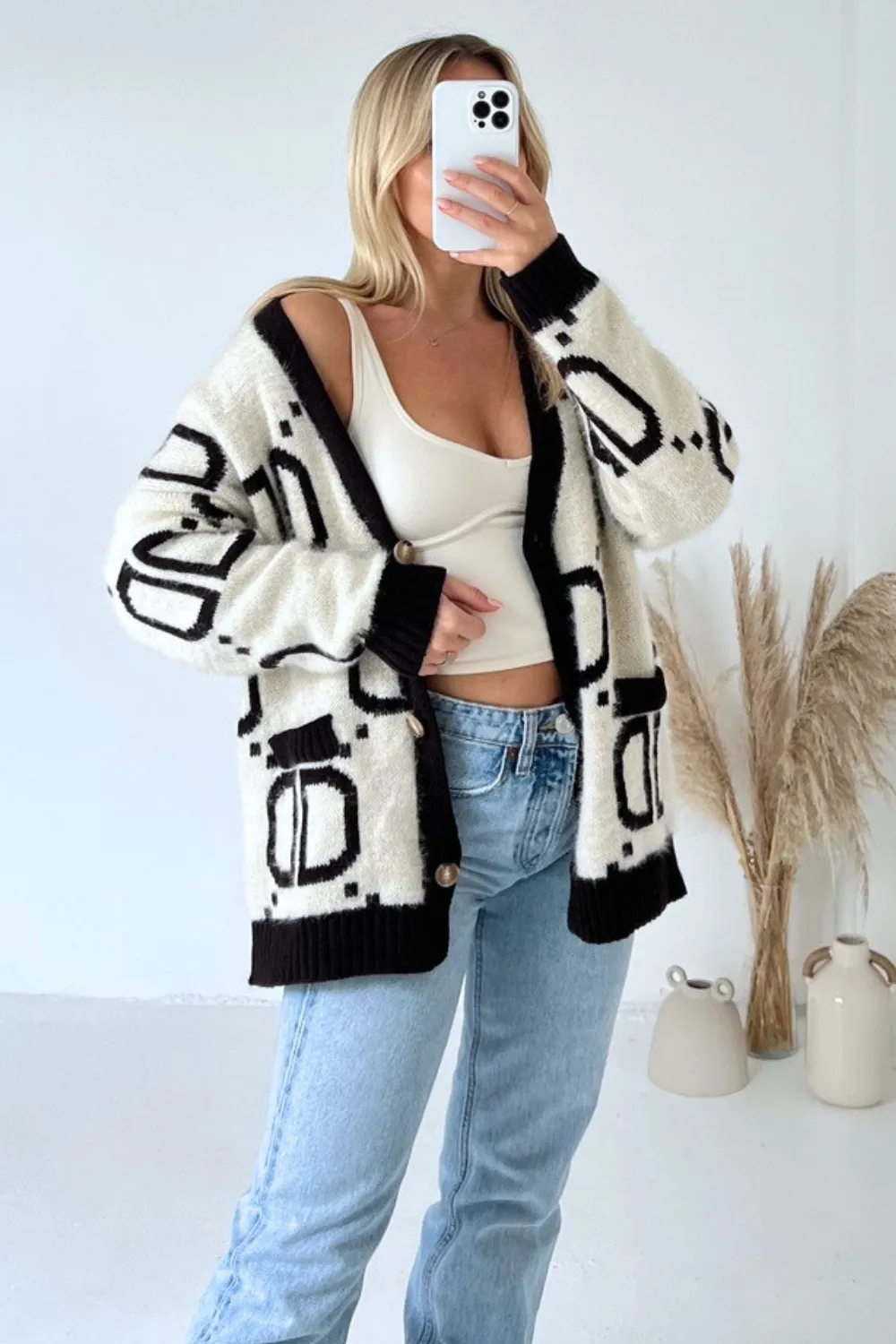 Darci printed cardigan