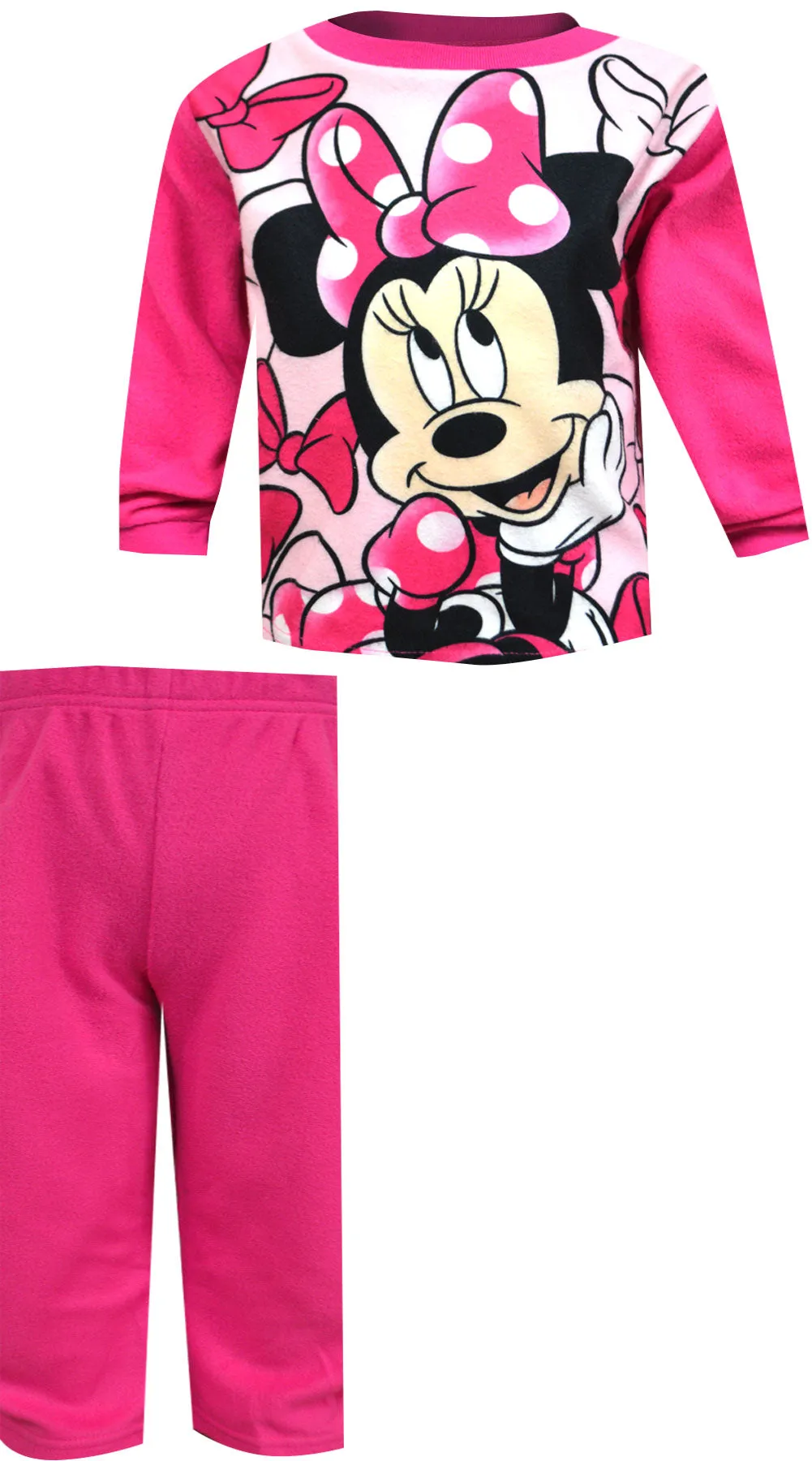 Disney Minnie Mouse Pink Fleece Toddler Pajamas