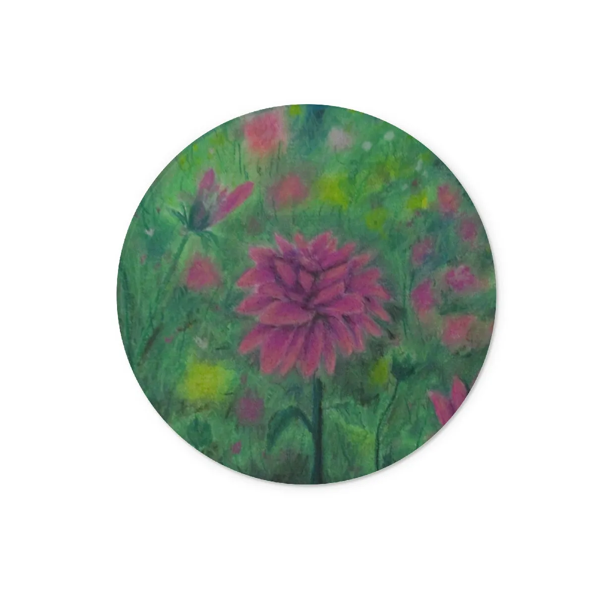 Dreaming of Dahlias ~ Glass Chopping Board