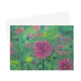 Dreaming of Dahlias ~High Quality Greeting Card