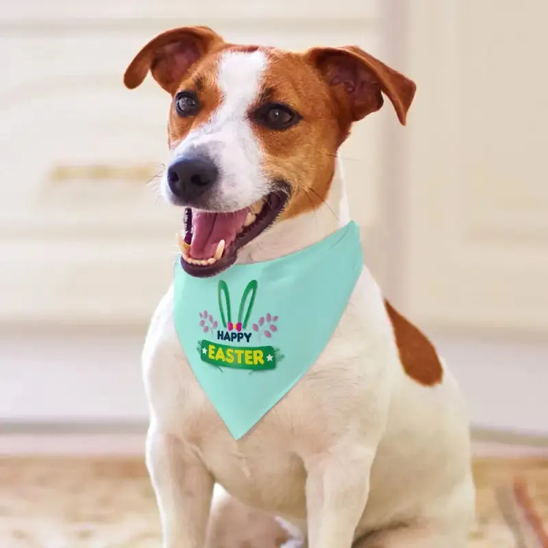 Easter Pet Scarves for Happy Pups in Mint Green and Light Blue