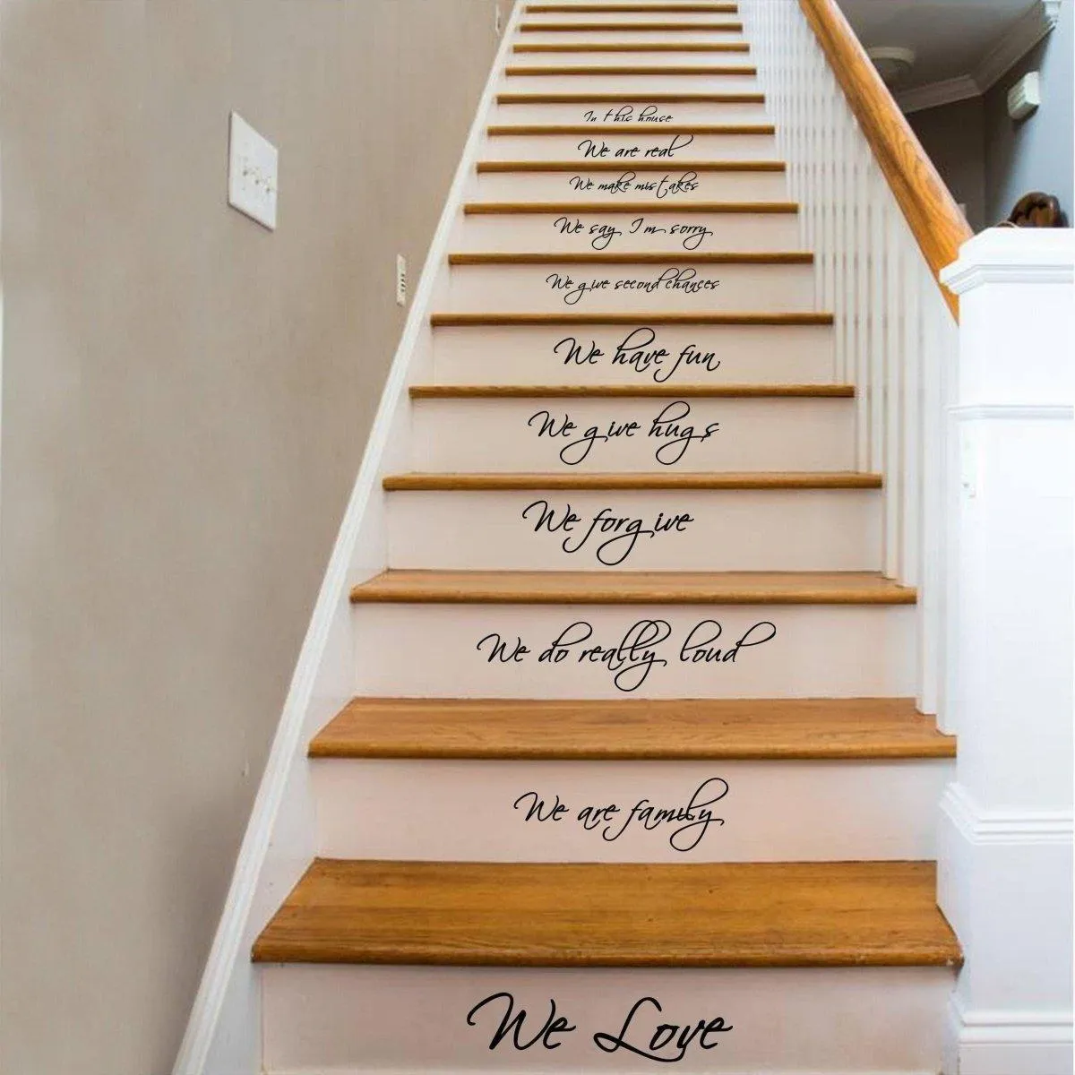 Elegant Stair Decals - Home Inspirations, Stylish Staircase Decorative Stickers