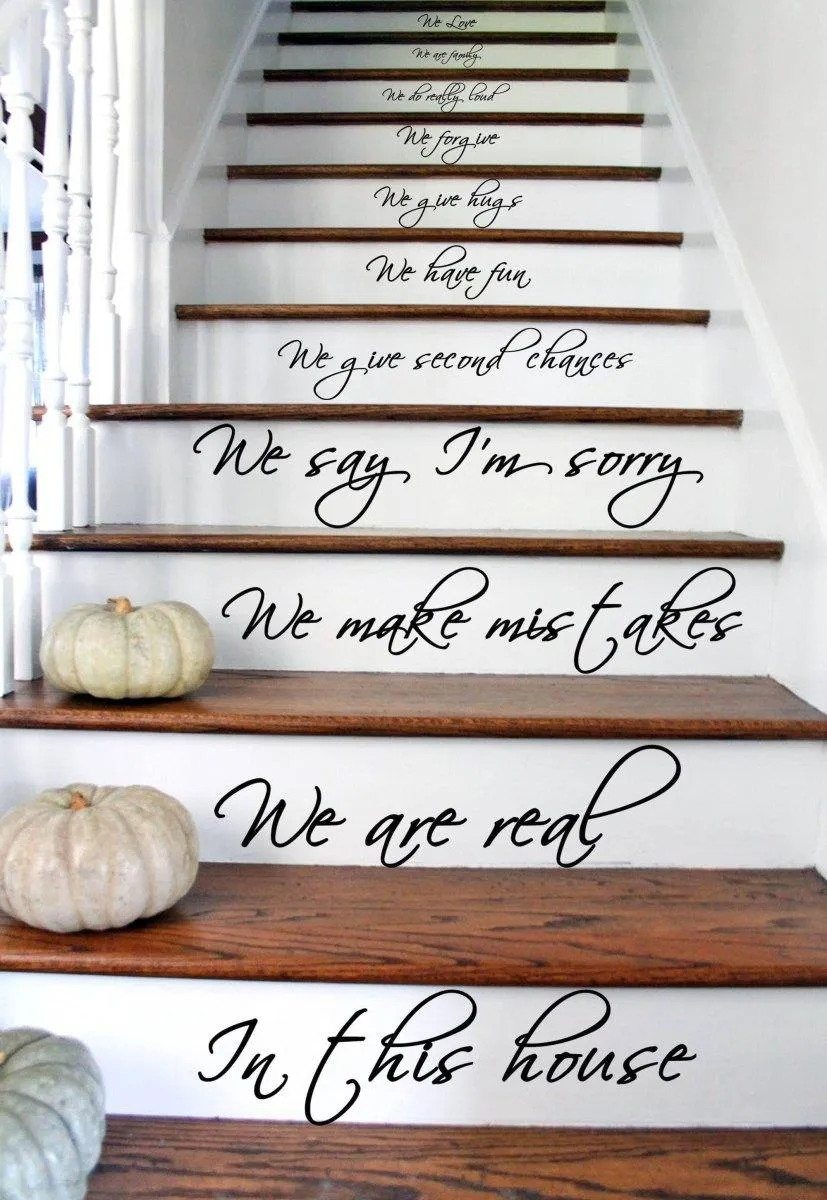 Elegant Stair Decals - Home Inspirations, Stylish Staircase Decorative Stickers