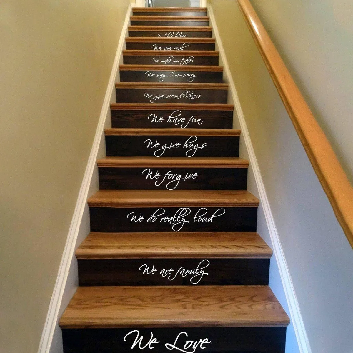 Elegant Stair Decals - Home Inspirations, Stylish Staircase Decorative Stickers