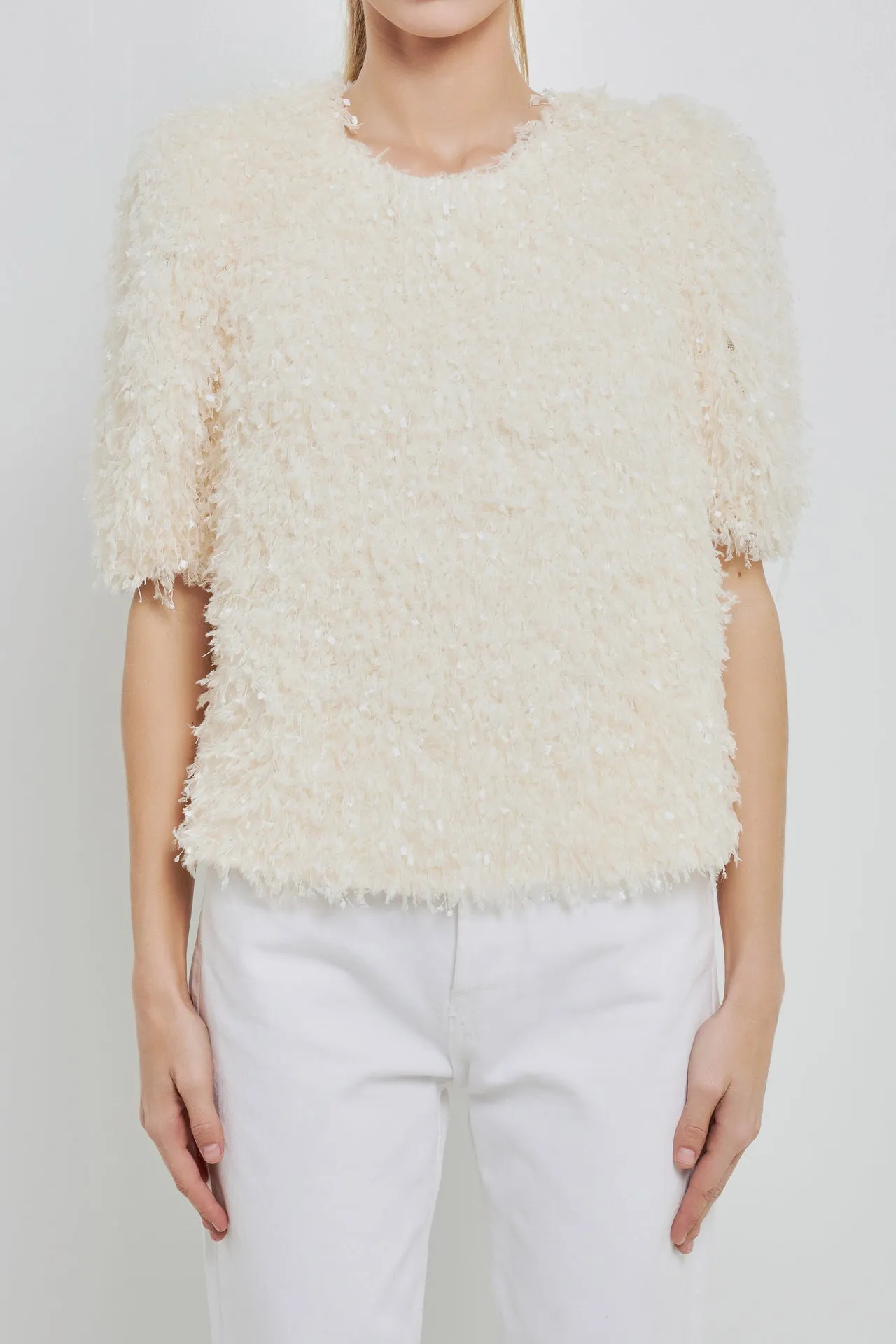 English Factory - Fuzzy Feather Top