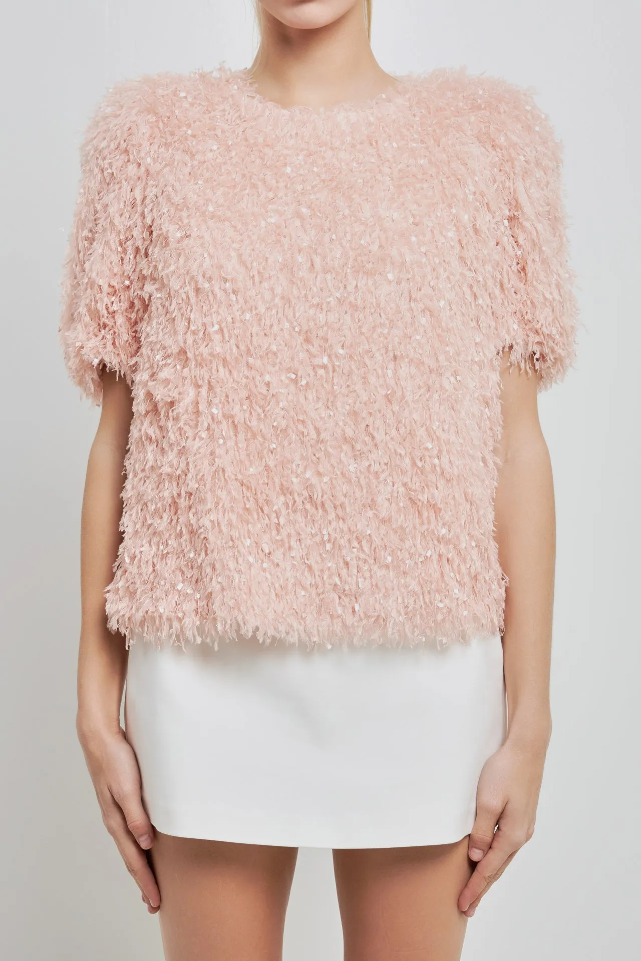 English Factory - Fuzzy Feather Top