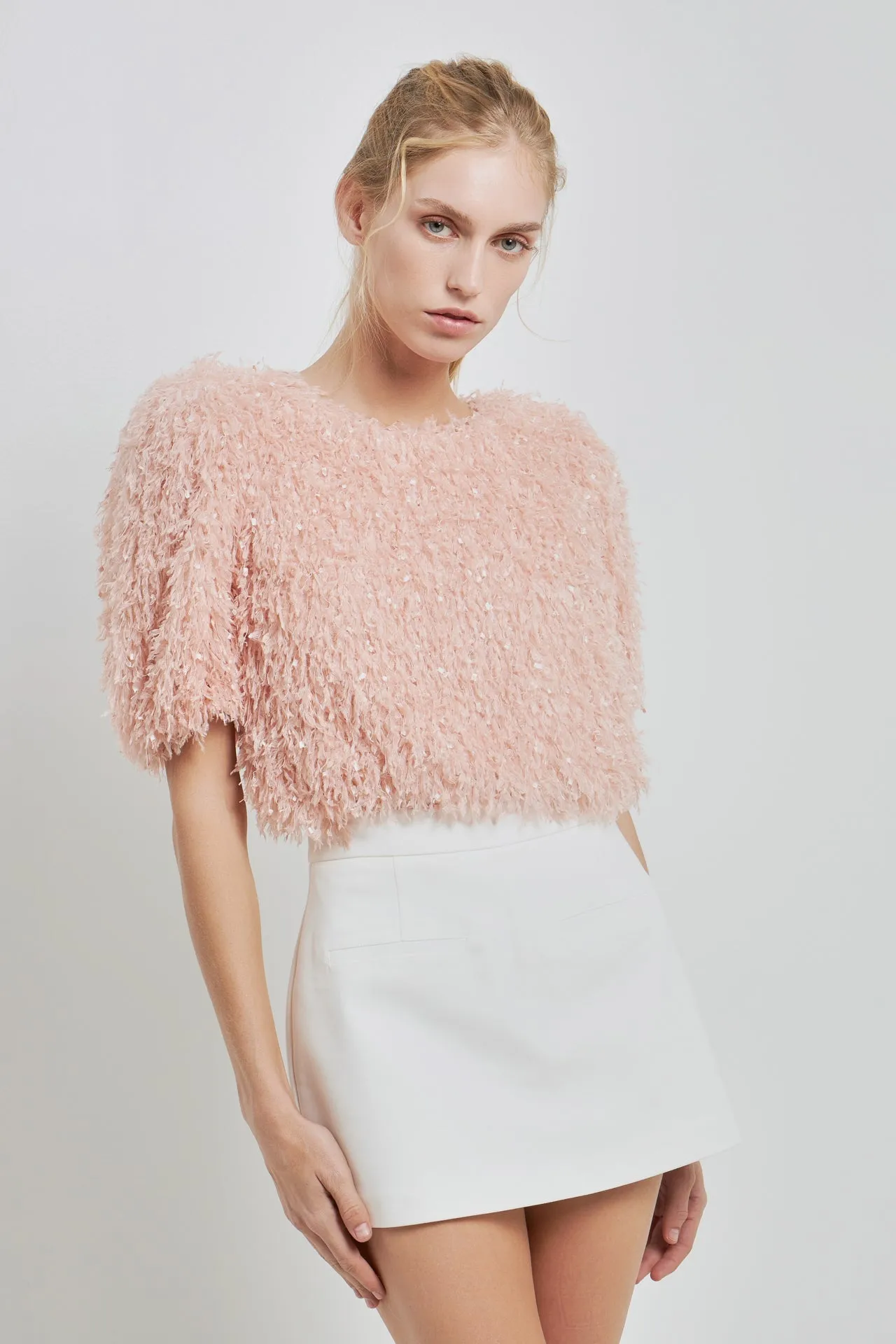 English Factory - Fuzzy Feather Top