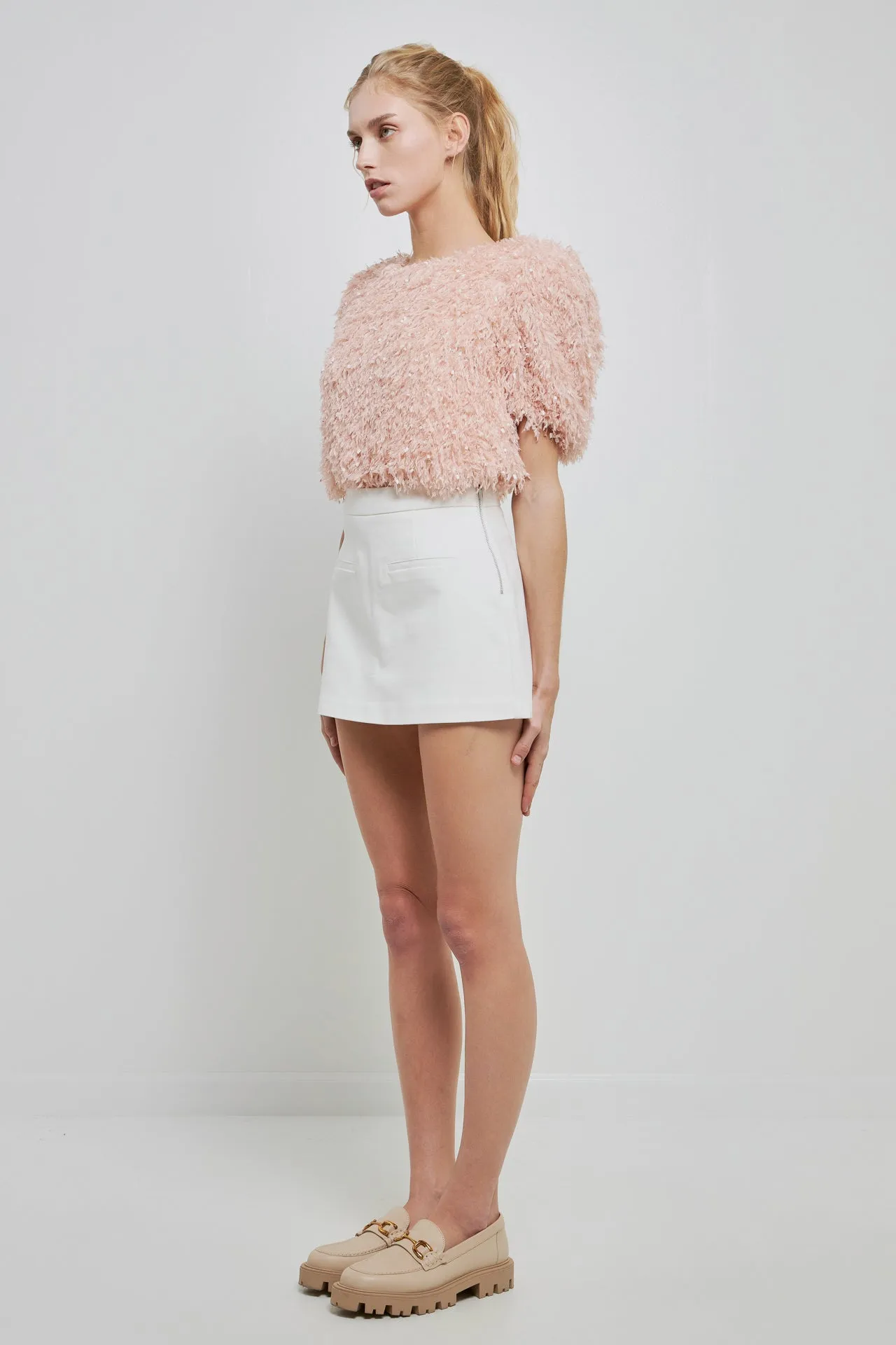 English Factory - Fuzzy Feather Top