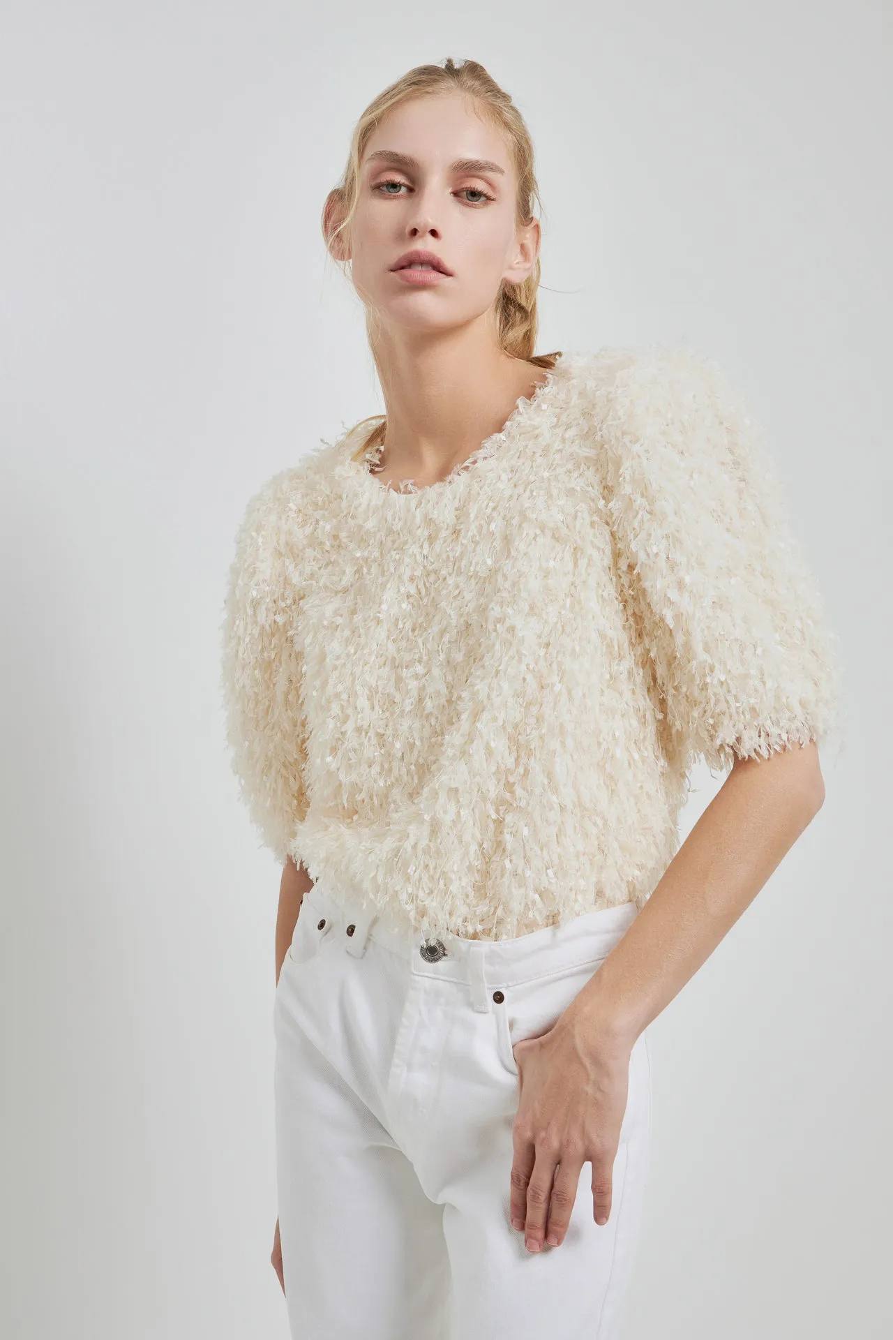 English Factory - Fuzzy Feather Top