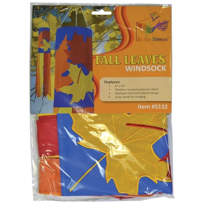 Fall Leaves 40" Windsock