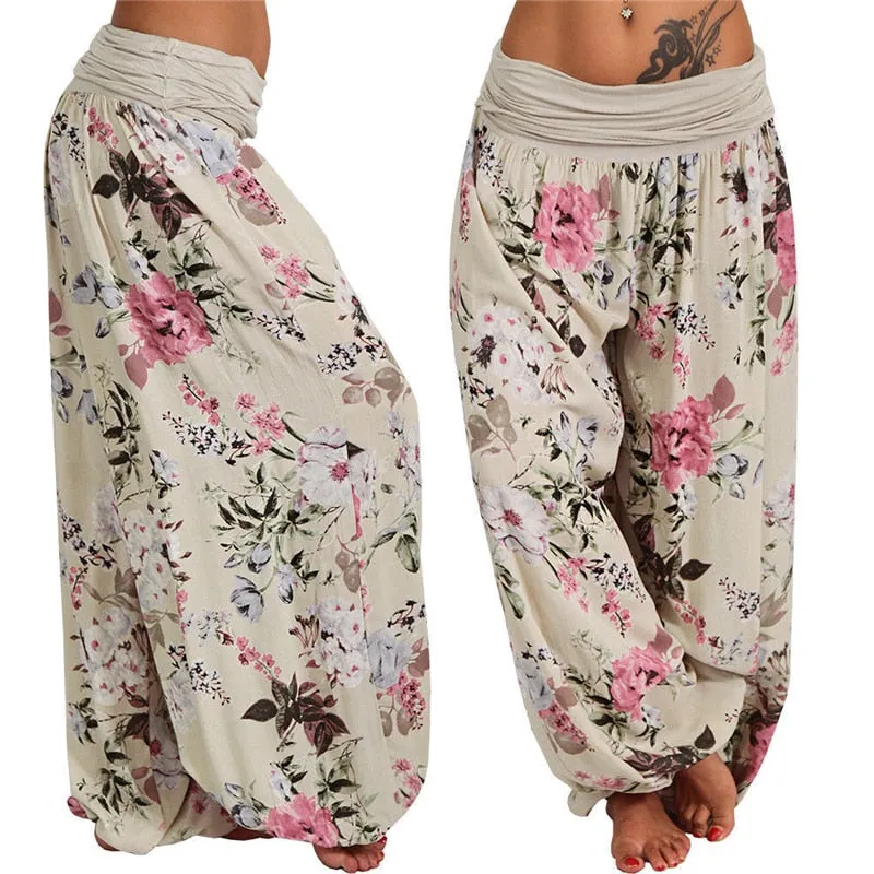 Floral Print Harem Pants