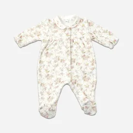 Floral Velour Pajama Onesie