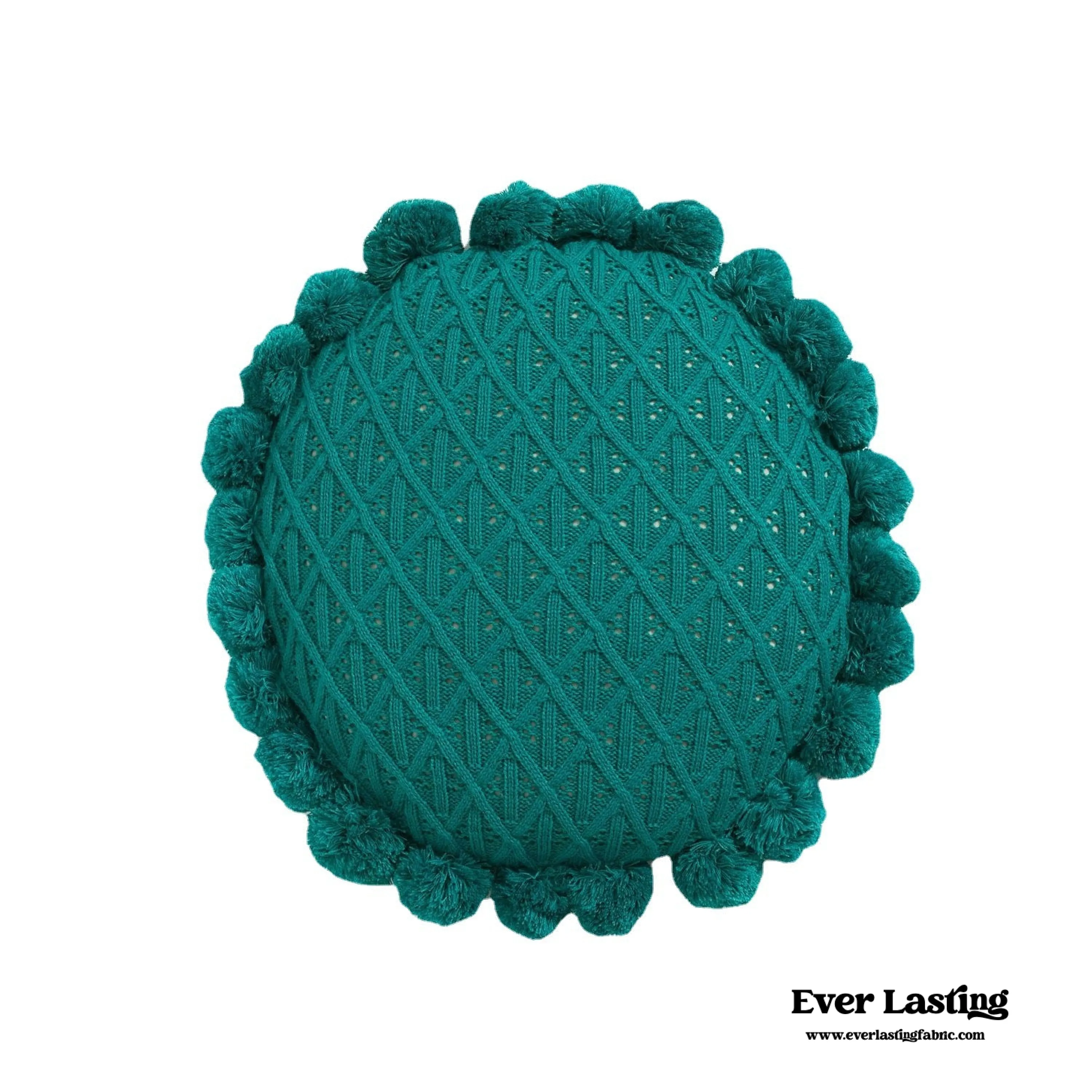 Fuzzy Ball Round Pillow (7 Colors)