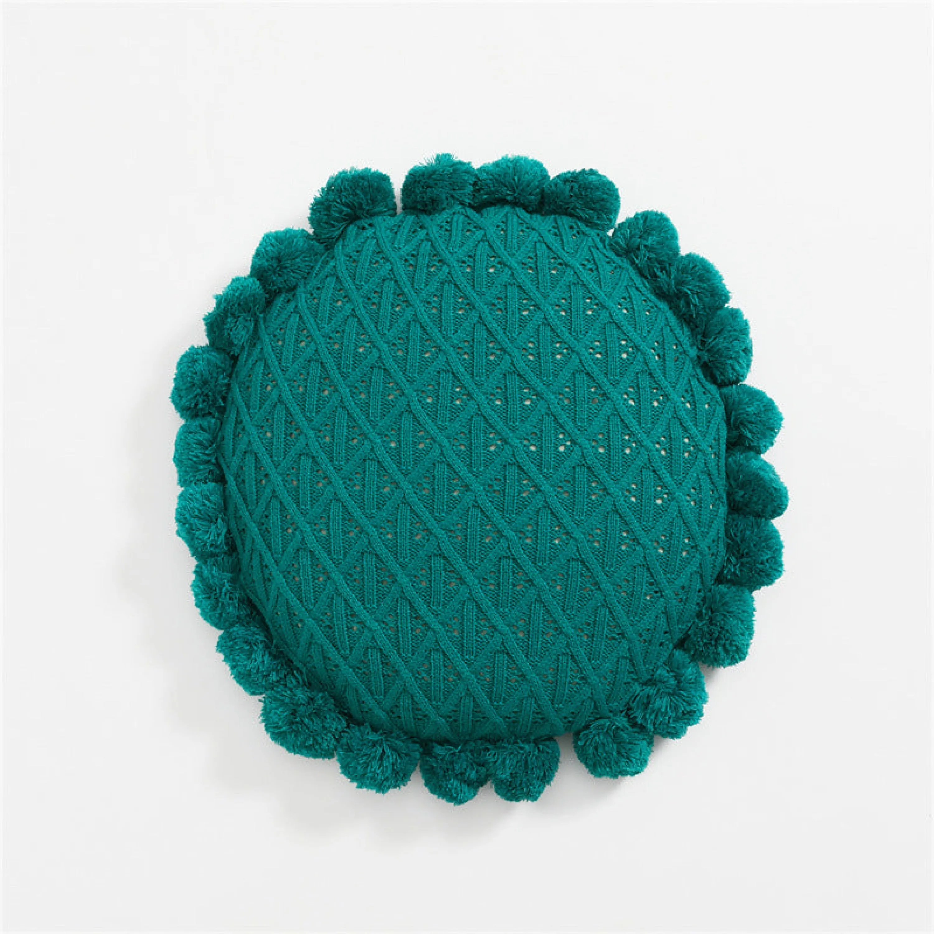 Fuzzy Ball Round Pillow (7 Colors)