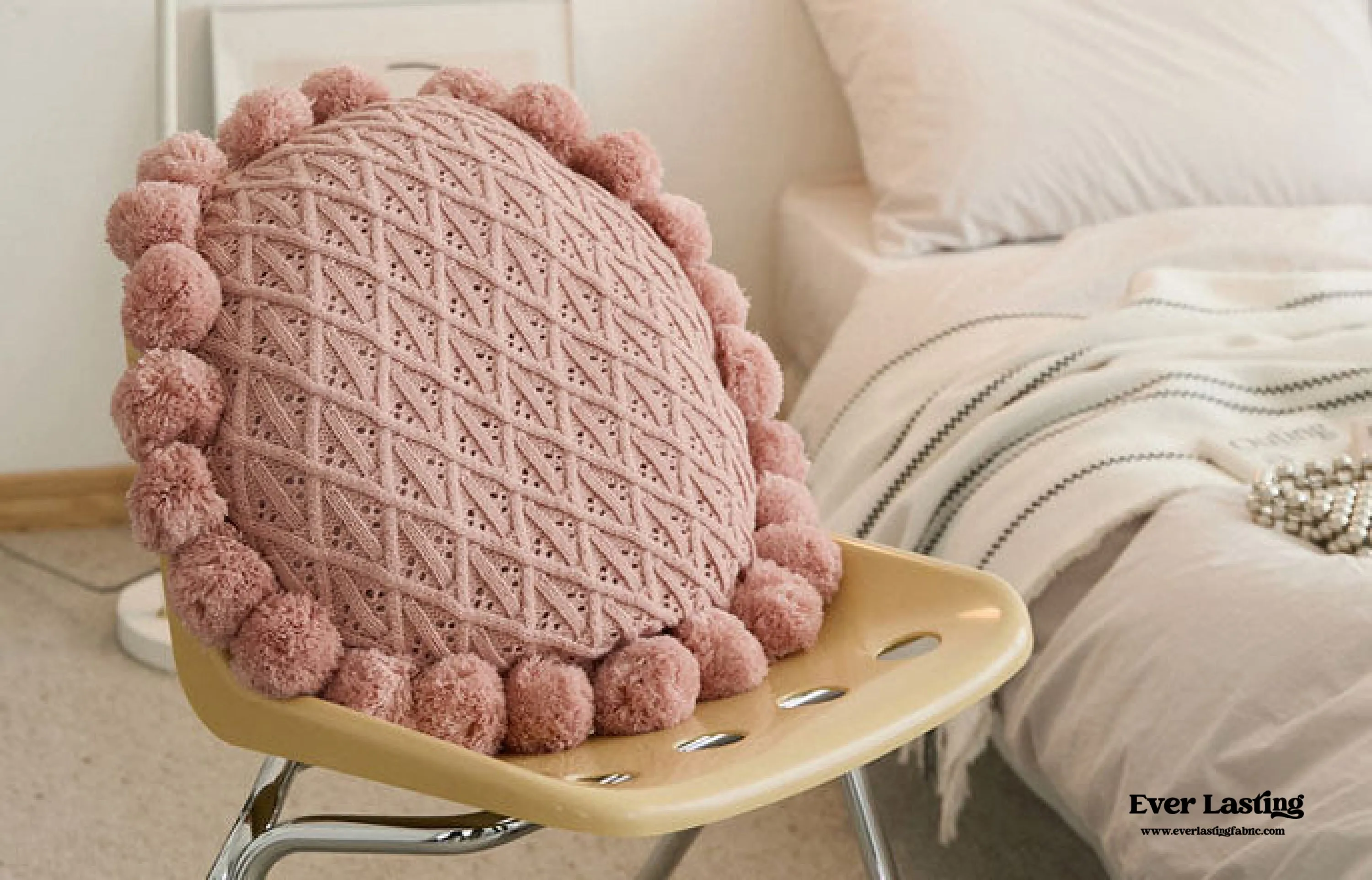 Fuzzy Ball Round Pillow (7 Colors)