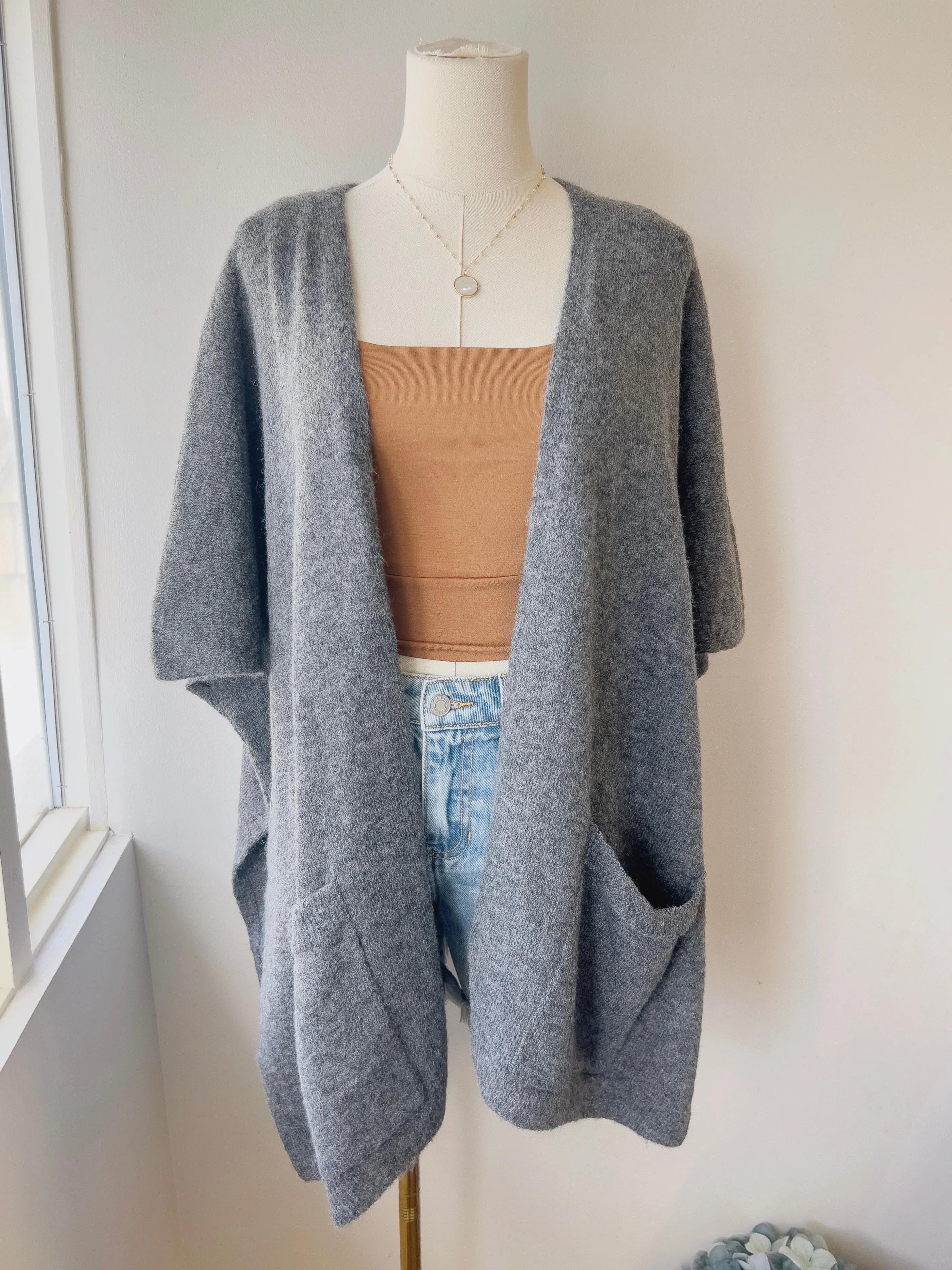 Fuzzy Knit Cardigan