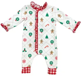 Gingerbread Pajamas with Butt Flap