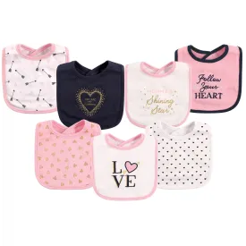 Hudson Baby Cotton Bibs, Love