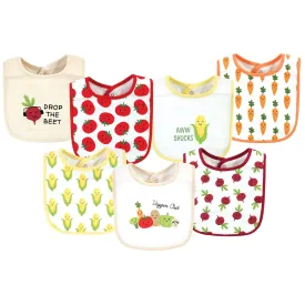 Hudson Baby Cotton Bibs, Veggies