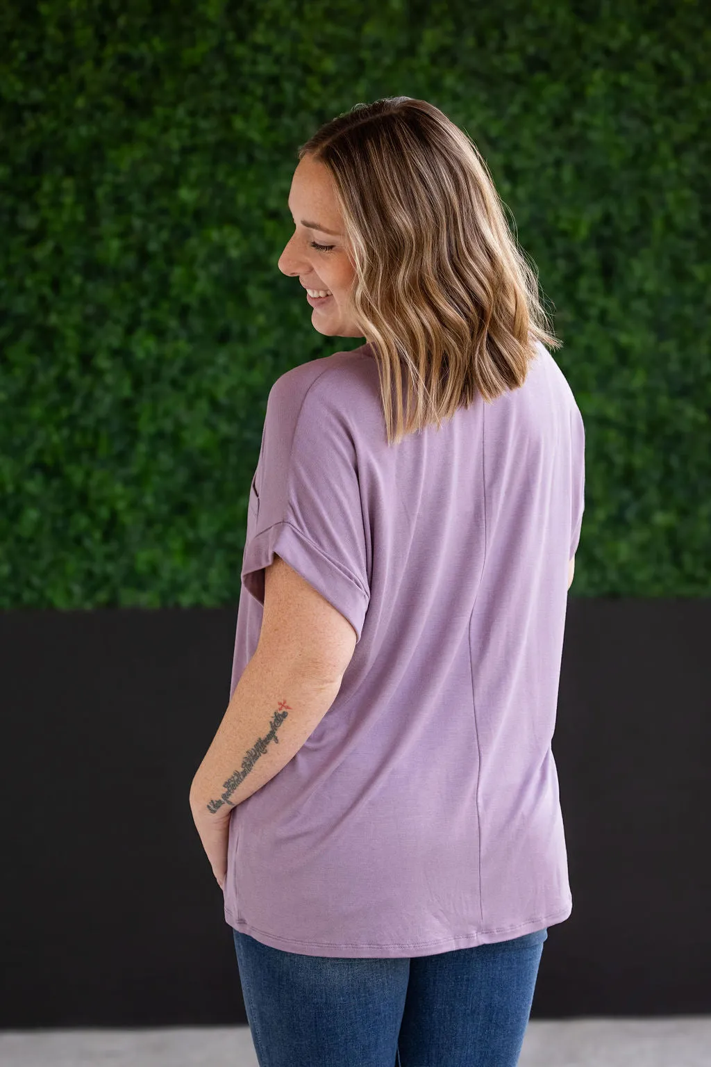 IN STOCK Sierra Pocket Top - Dusty Purple