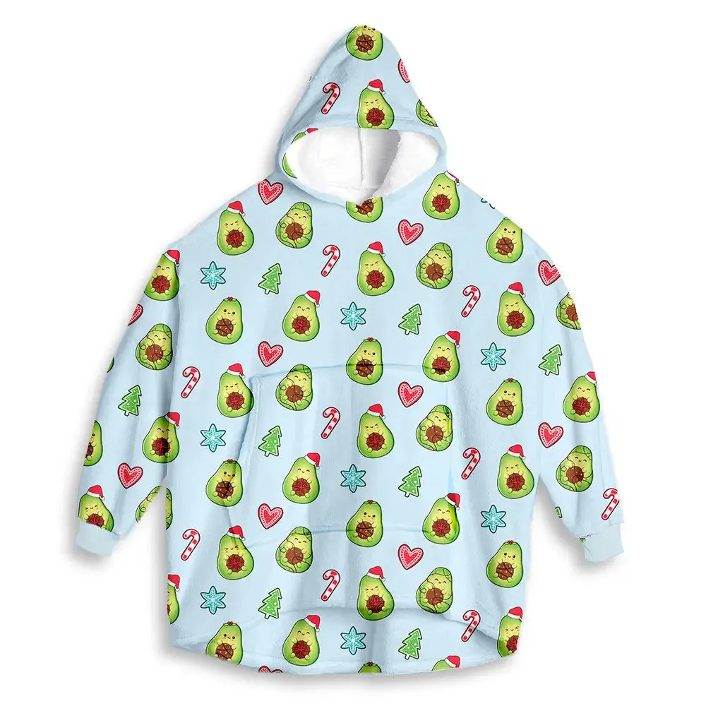 Kids Christmas Avocado Oversized Hoodie