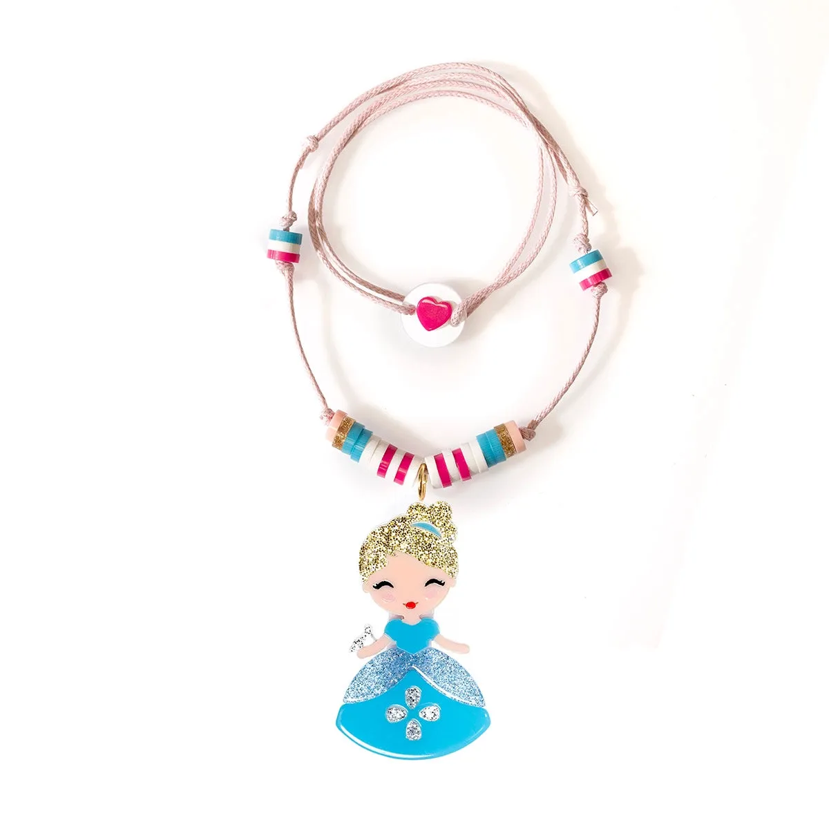 Lilies & Roses Cute Doll Necklace - Doll with Glass Slipper