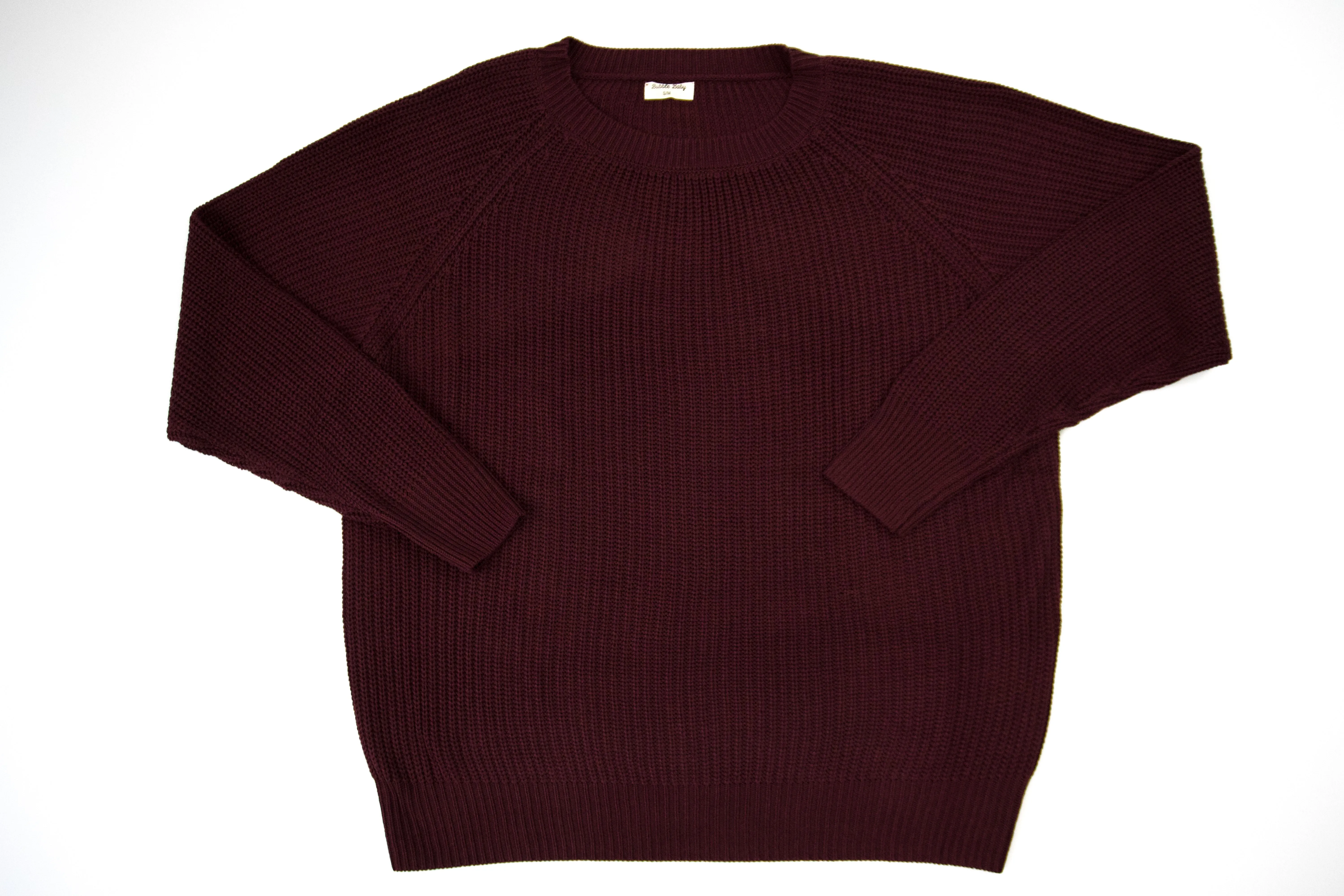 Mahogany || Adult Chunky Knit Sweater