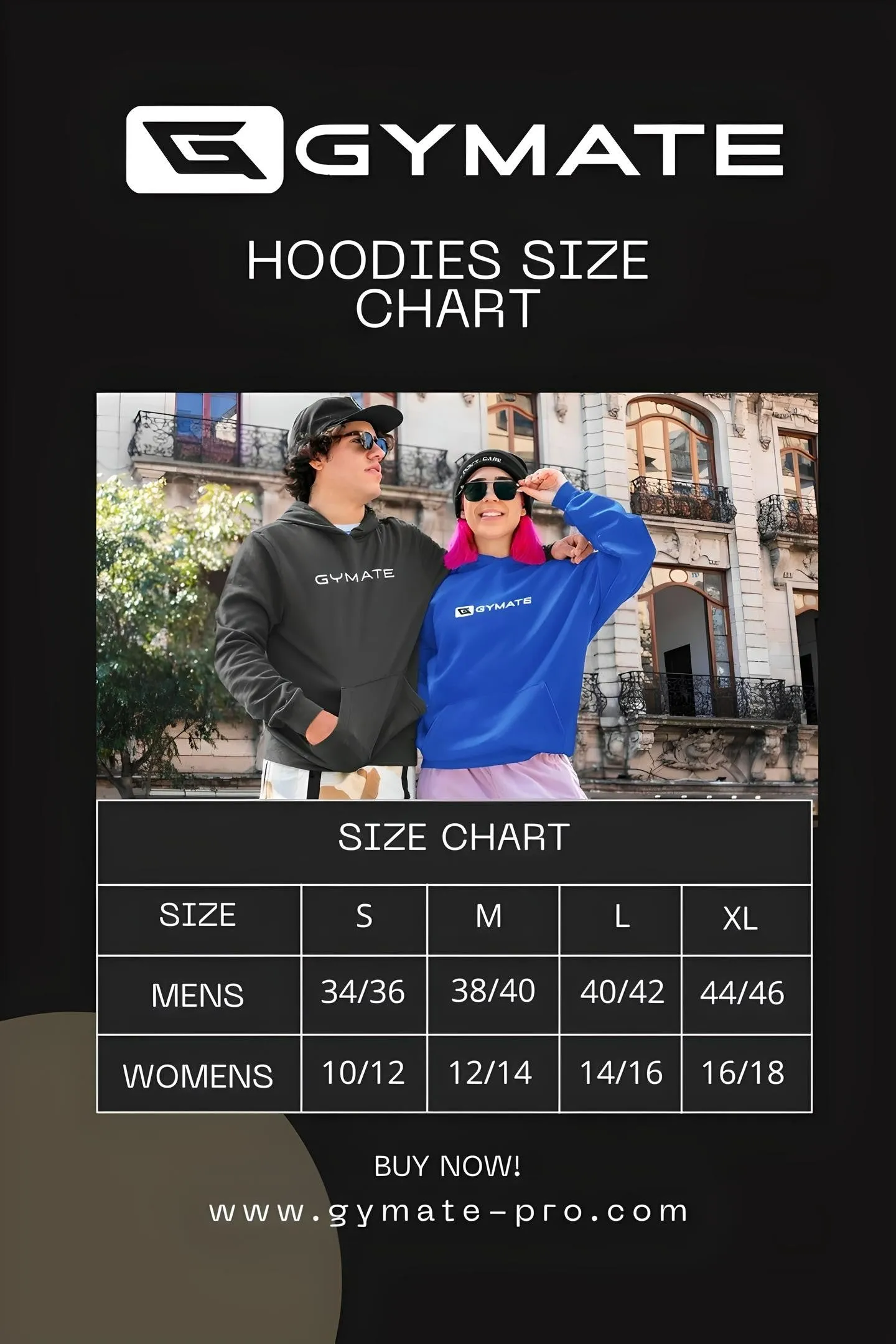 Mens Blue Hoodies Designer Gymate small logo [ctr]