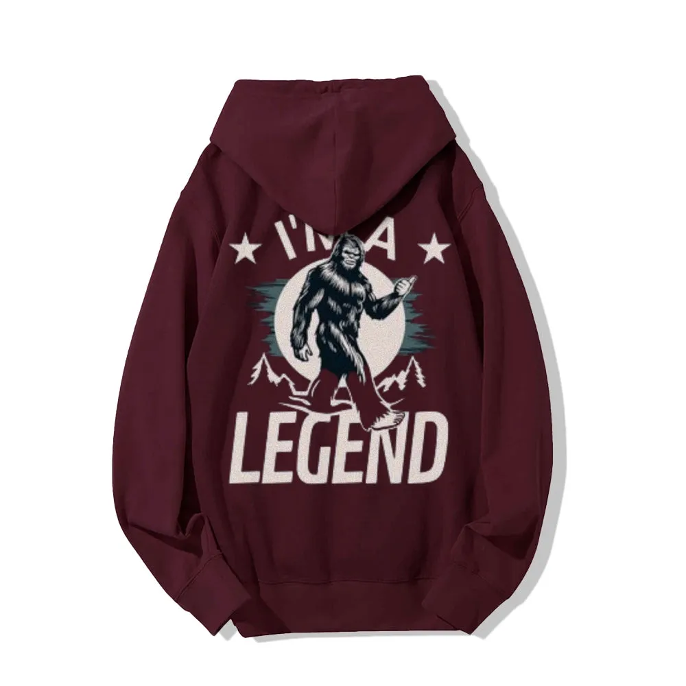 Mens I AM A LEGEND Graphic Pullover Hoodies