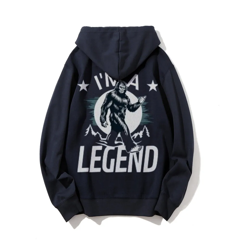 Mens I AM A LEGEND Graphic Pullover Hoodies