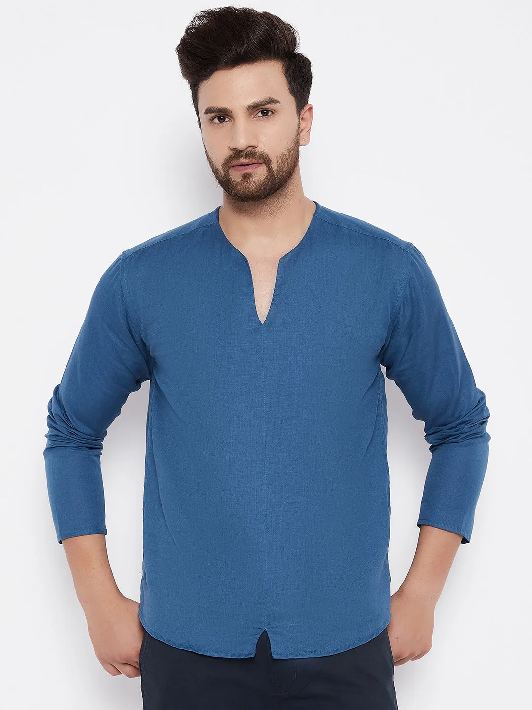 Men's Solid Linen Kurta - Even Apparels