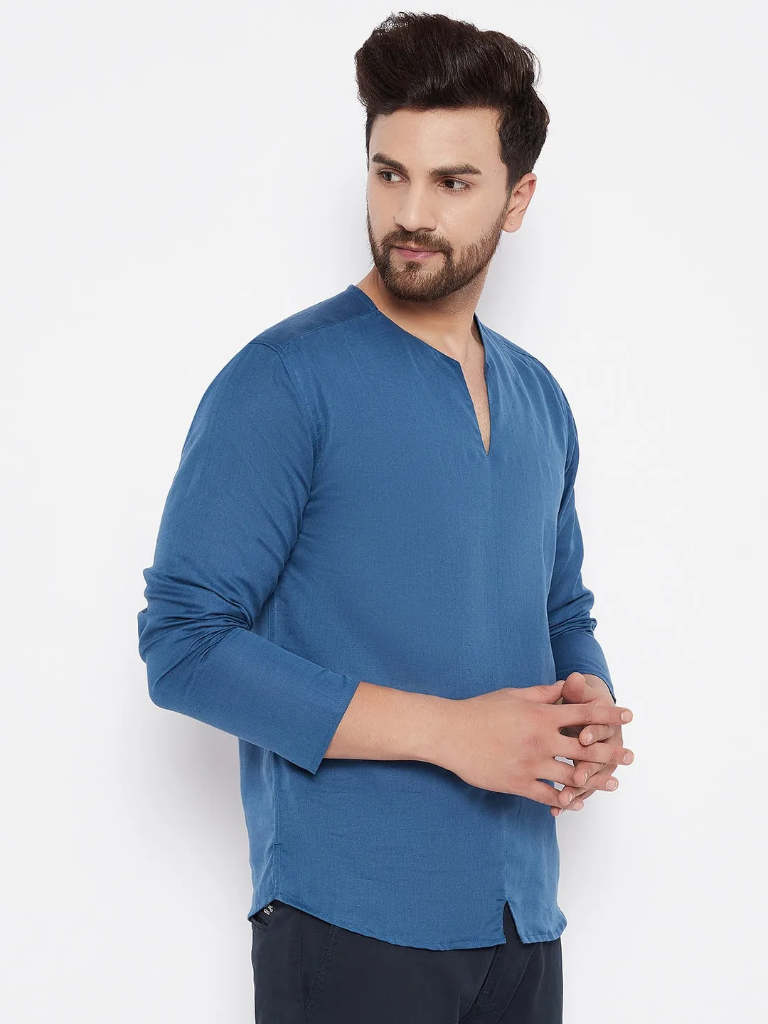 Men's Solid Linen Kurta - Even Apparels