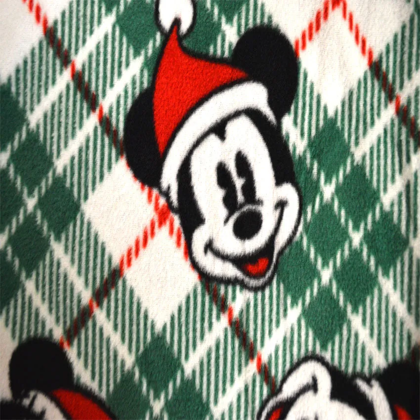 Mickey Mouse and Minnie Christmas Plaid Fleece Toddler Pajama