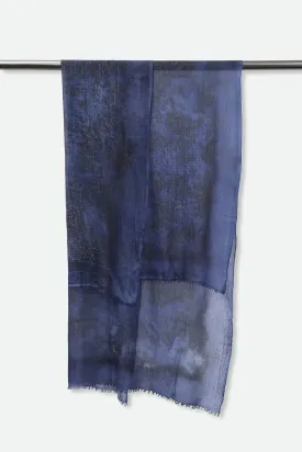 MIDNIGHT NAVY SCARF IN HAND DYED CASHMERE