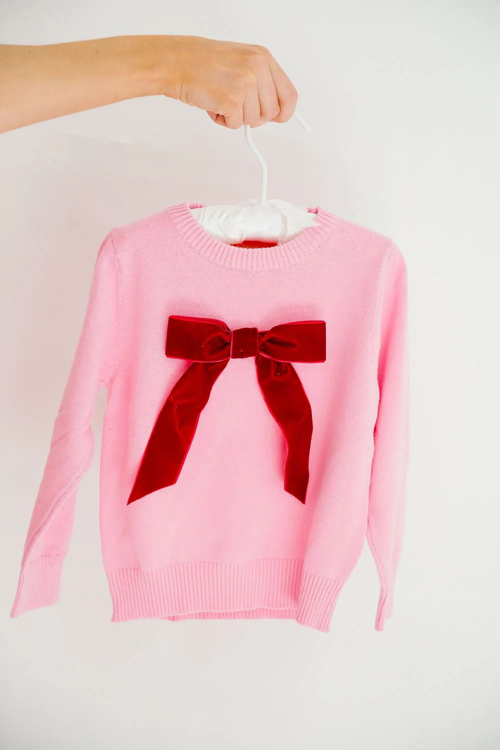 MINI KIDS VELVET BOW SWEATERS