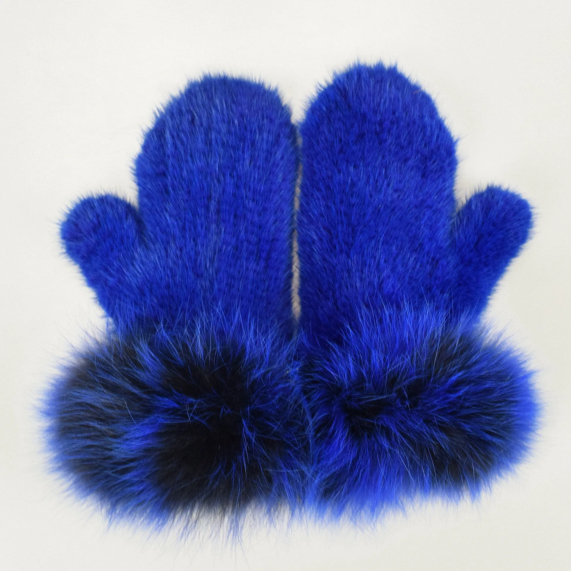 Mink braided gloves lanyard hanging neck mittens elastic female gloves cute fox fur mink fur gloves