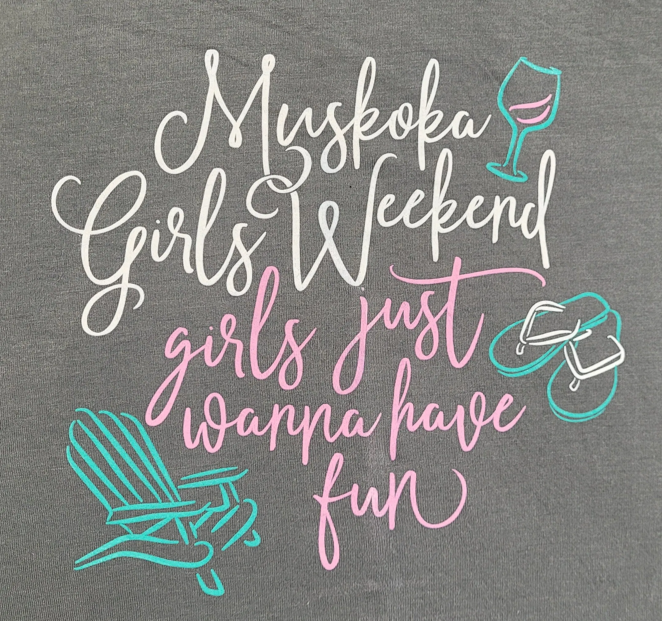 Muskoka Ladies Weekend Tank Top in grey