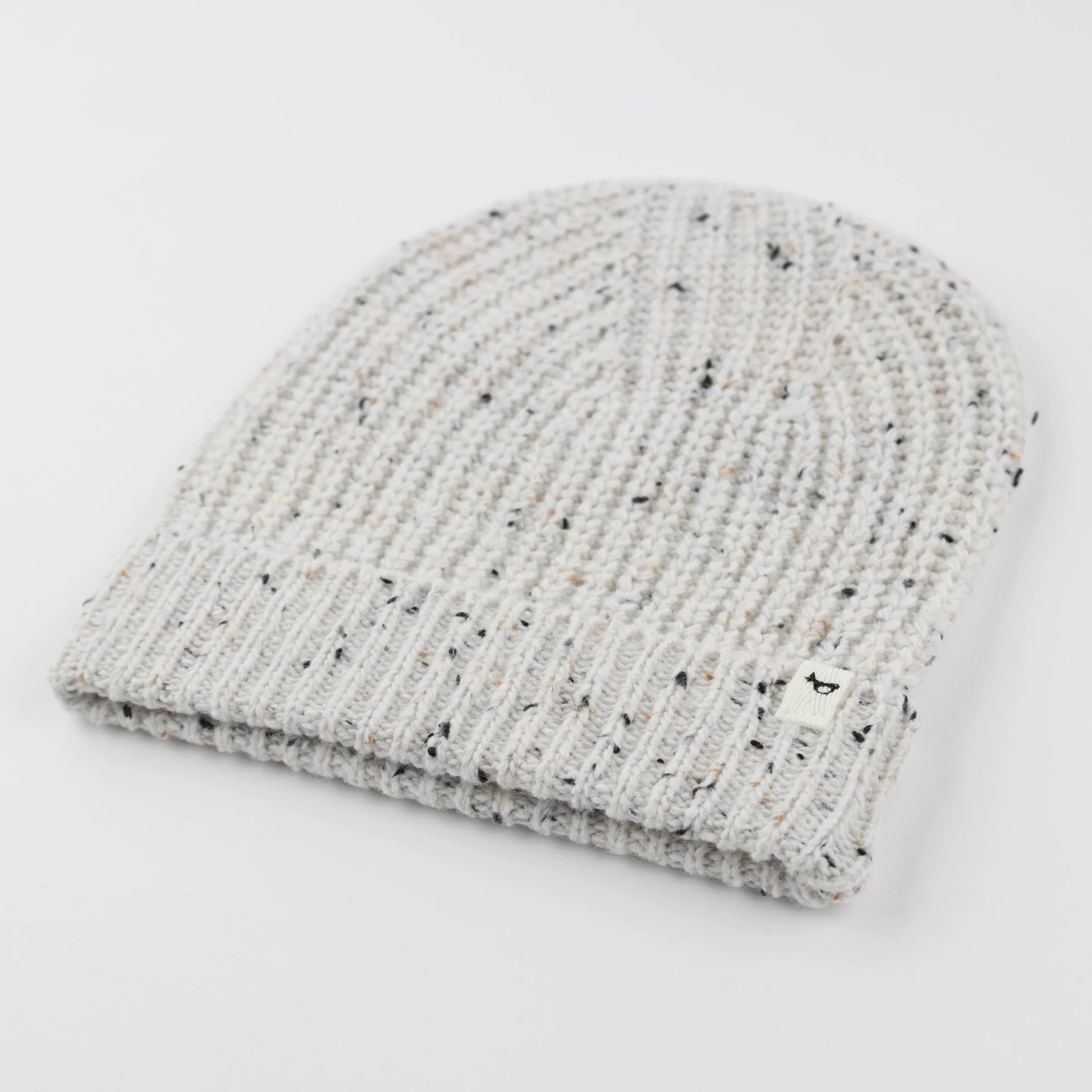 oh baby! Speckled Knit Watchcap Hat - Snowy