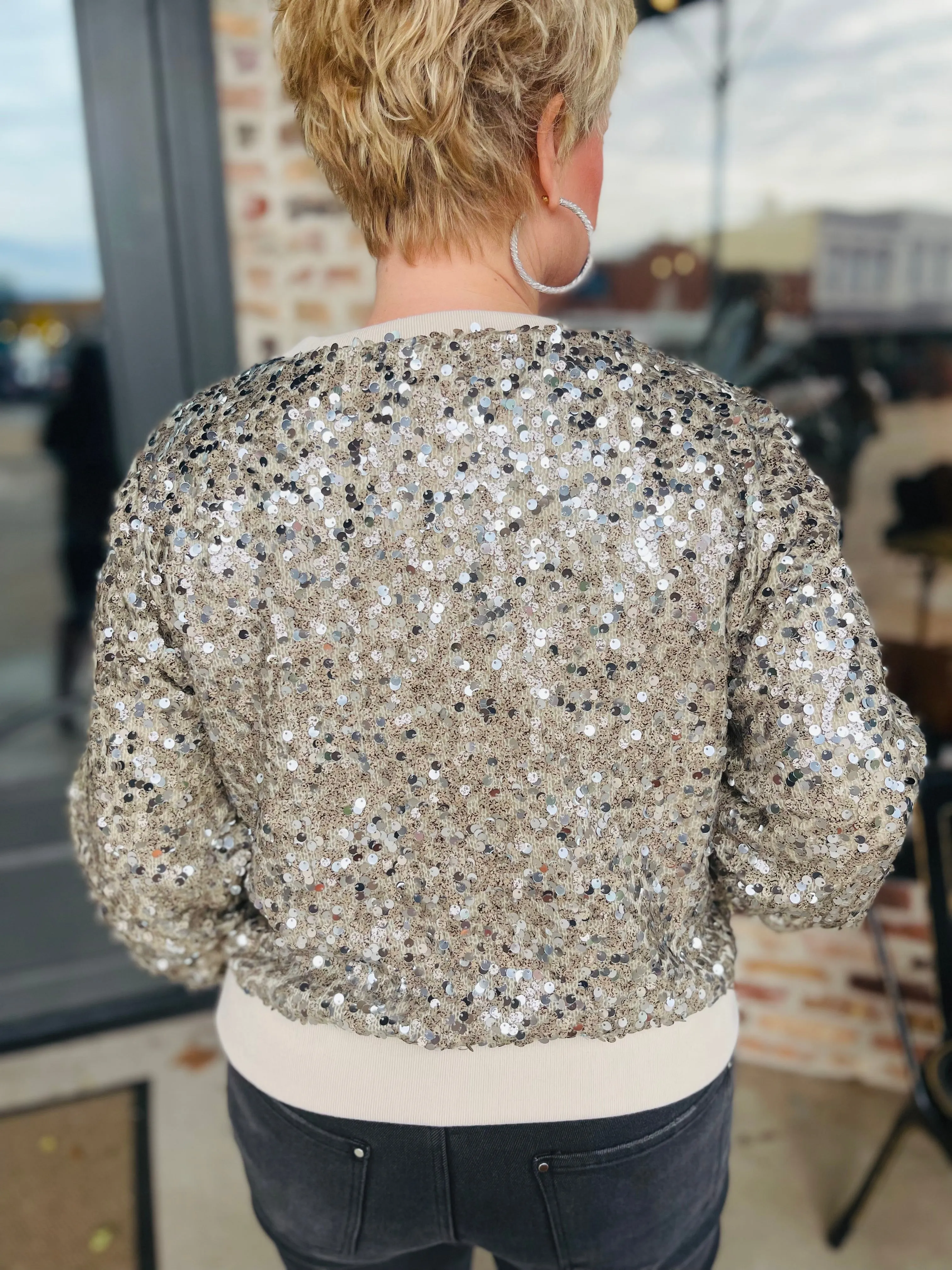 Paillette Sequin Sweatshirt