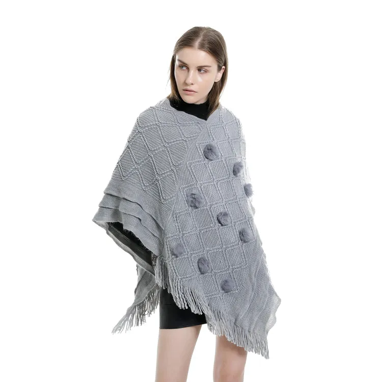 PomPom Fringed Wrap