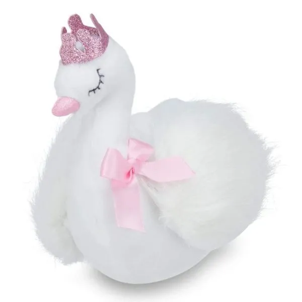 Princess Grace Plush Stuffed Swan with Crown